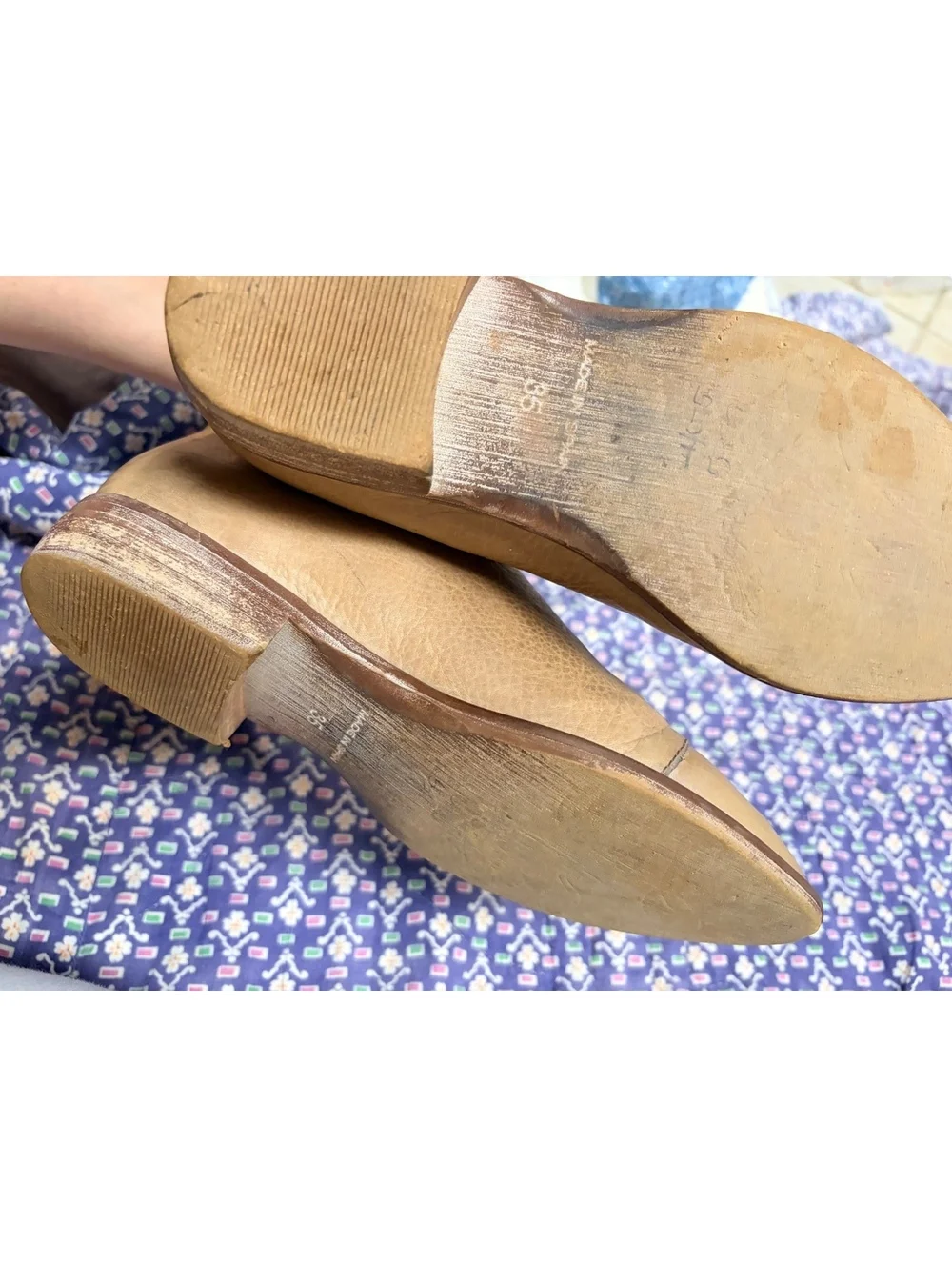 Free People Royale Flat Leather D'Orsay Ankle Shoes - Made in Spain
